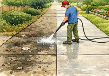 Why Regular Sidewalk Cleaning Matters for Your Property